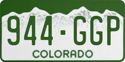CO license plate 944GGP