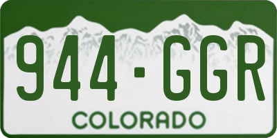 CO license plate 944GGR