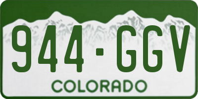 CO license plate 944GGV