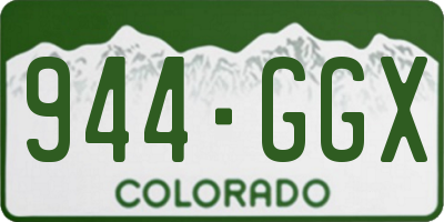CO license plate 944GGX
