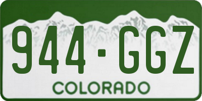 CO license plate 944GGZ