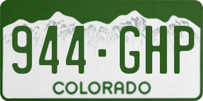 CO license plate 944GHP