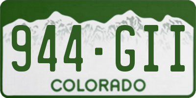 CO license plate 944GII
