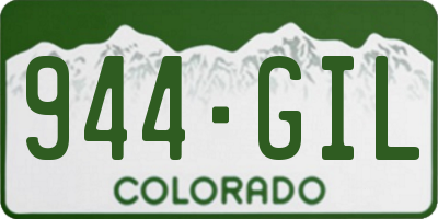 CO license plate 944GIL