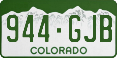 CO license plate 944GJB