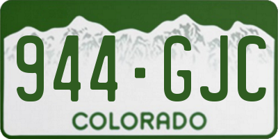 CO license plate 944GJC
