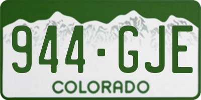 CO license plate 944GJE
