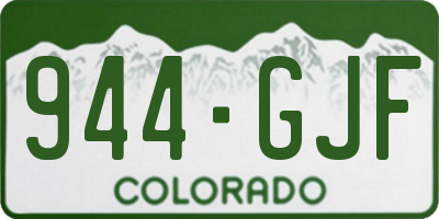 CO license plate 944GJF