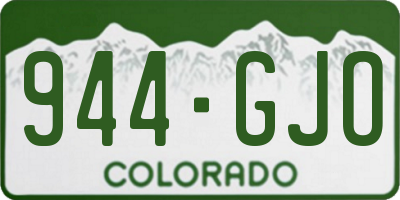 CO license plate 944GJO