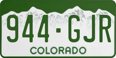 CO license plate 944GJR