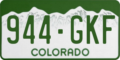 CO license plate 944GKF