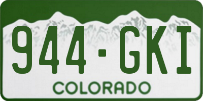 CO license plate 944GKI