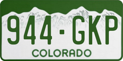 CO license plate 944GKP