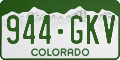 CO license plate 944GKV