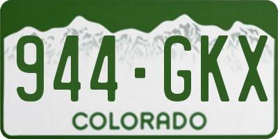 CO license plate 944GKX