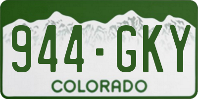 CO license plate 944GKY