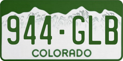 CO license plate 944GLB