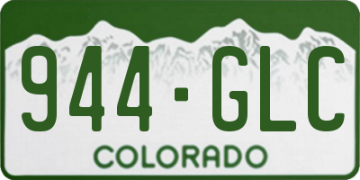 CO license plate 944GLC
