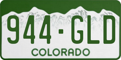 CO license plate 944GLD