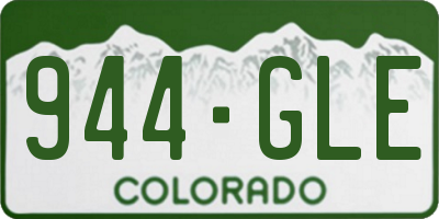CO license plate 944GLE