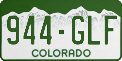 CO license plate 944GLF