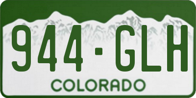 CO license plate 944GLH