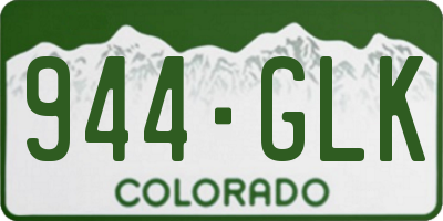CO license plate 944GLK