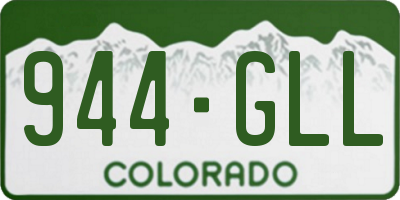 CO license plate 944GLL