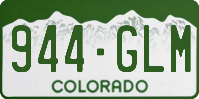 CO license plate 944GLM