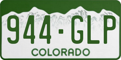 CO license plate 944GLP