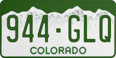 CO license plate 944GLQ