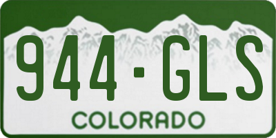 CO license plate 944GLS