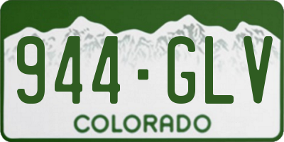 CO license plate 944GLV