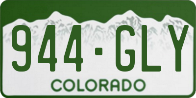CO license plate 944GLY