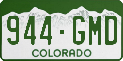 CO license plate 944GMD