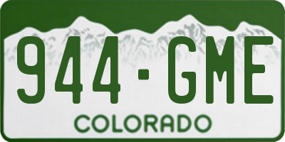 CO license plate 944GME