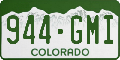 CO license plate 944GMI