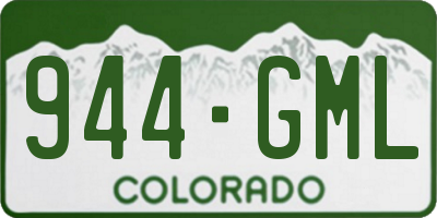 CO license plate 944GML