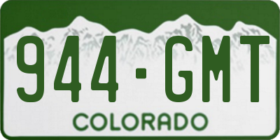 CO license plate 944GMT