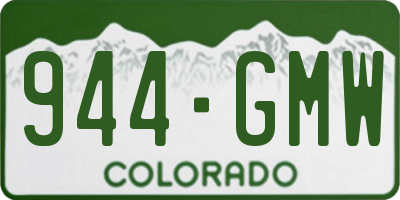 CO license plate 944GMW