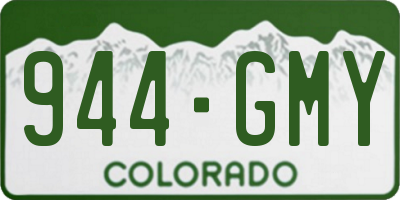 CO license plate 944GMY