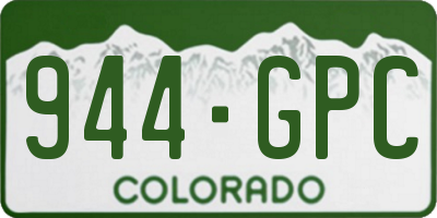 CO license plate 944GPC