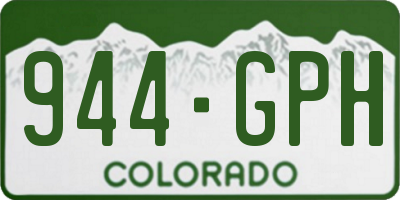 CO license plate 944GPH