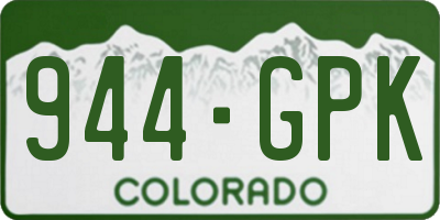 CO license plate 944GPK