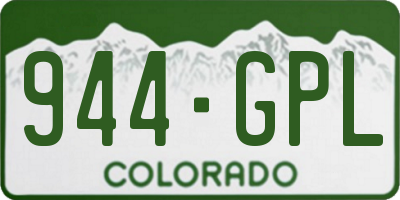CO license plate 944GPL