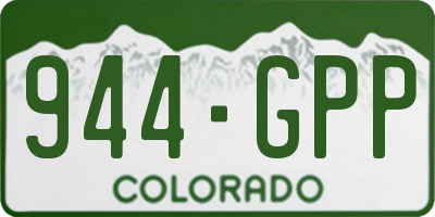 CO license plate 944GPP
