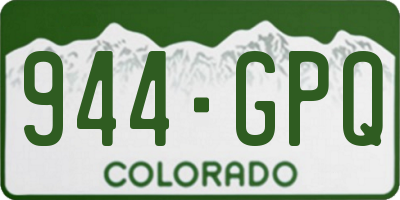 CO license plate 944GPQ