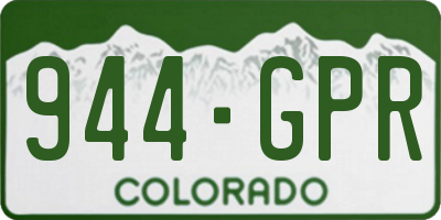 CO license plate 944GPR