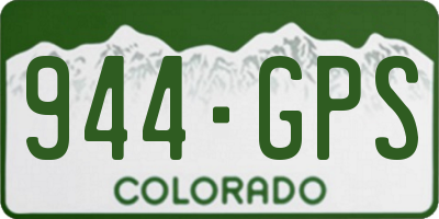 CO license plate 944GPS