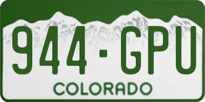 CO license plate 944GPU